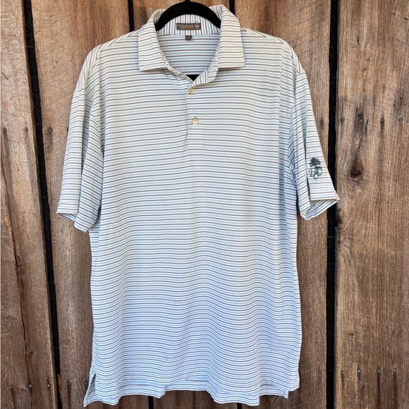 Peter Millar Other - Peter Millar Summer Comfort Polo Shirt Men L Striped Golf Performance Resort